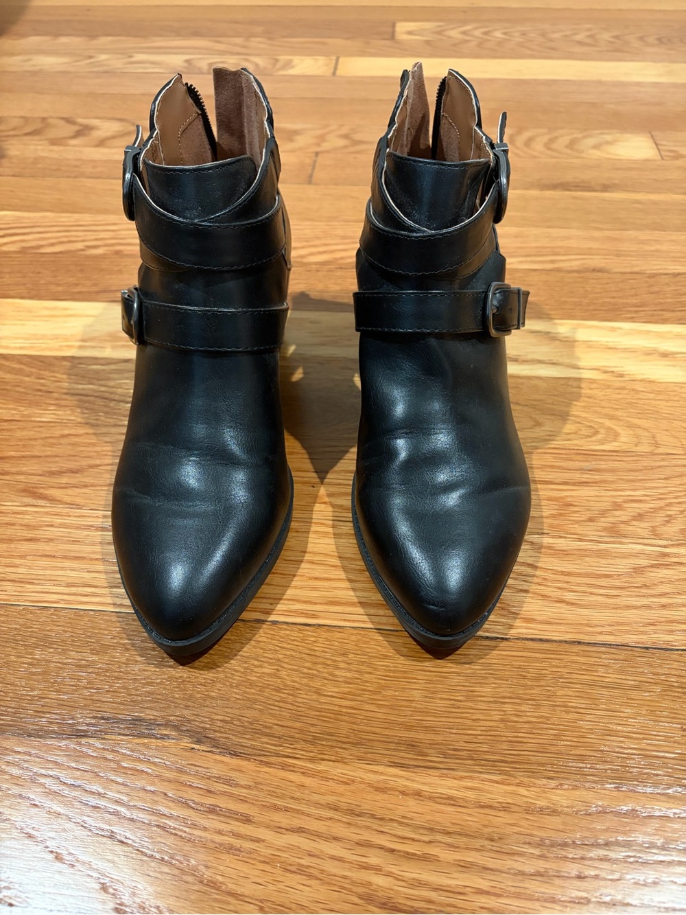 Black Buckle Strap Ankle Booties Indigo Rd. Size 7.5